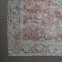 DISTRESSED Hand Knotted Vintage Persian Rug, 253 x 327 cm (Clearance)