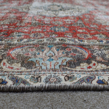 DISTRESSED Hand Knotted Vintage Persian Rug, 253 x 327 cm (Clearance)