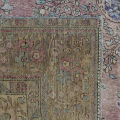 DISTRESSED Hand Knotted Vintage Persian Rug, 203 x 280 cm (Clearance)