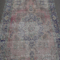 DISTRESSED Hand Knotted Vintage Persian Rug, 203 x 280 cm (Clearance)