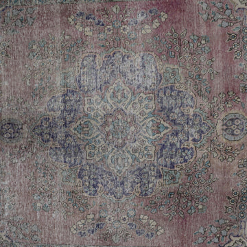 DISTRESSED Hand Knotted Vintage Persian Rug, 203 x 280 cm (Clearance)