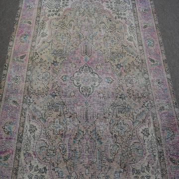 DISTRESSED Hand Knotted Vintage Persian Rug, 194 x 292 cm (Clearance)