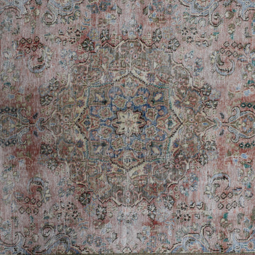 DISTRESSED Hand Knotted Vintage Persian Rug, 188 x 288 cm (Clearance)