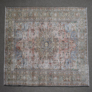 DISTRESSED Hand Knotted Vintage Persian Rug, 188 x 288 cm (Clearance)