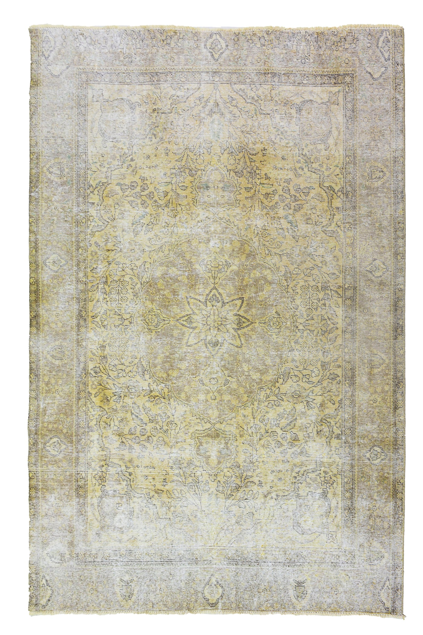 Vintage Overdyed Persian Rug – Ivory Drift