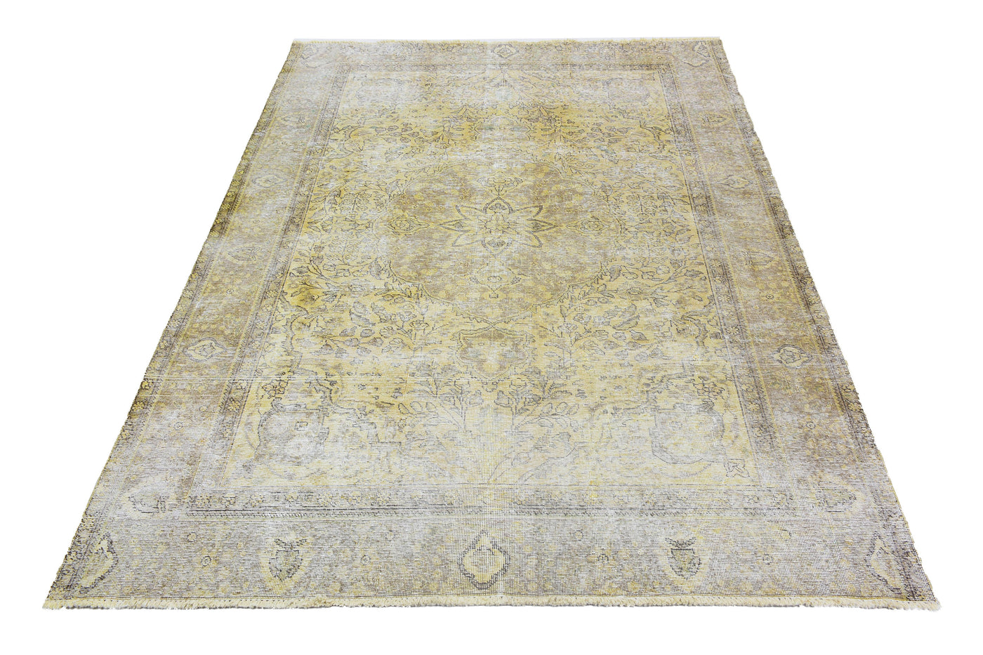 Vintage Overdyed Persian Rug – Ivory Drift