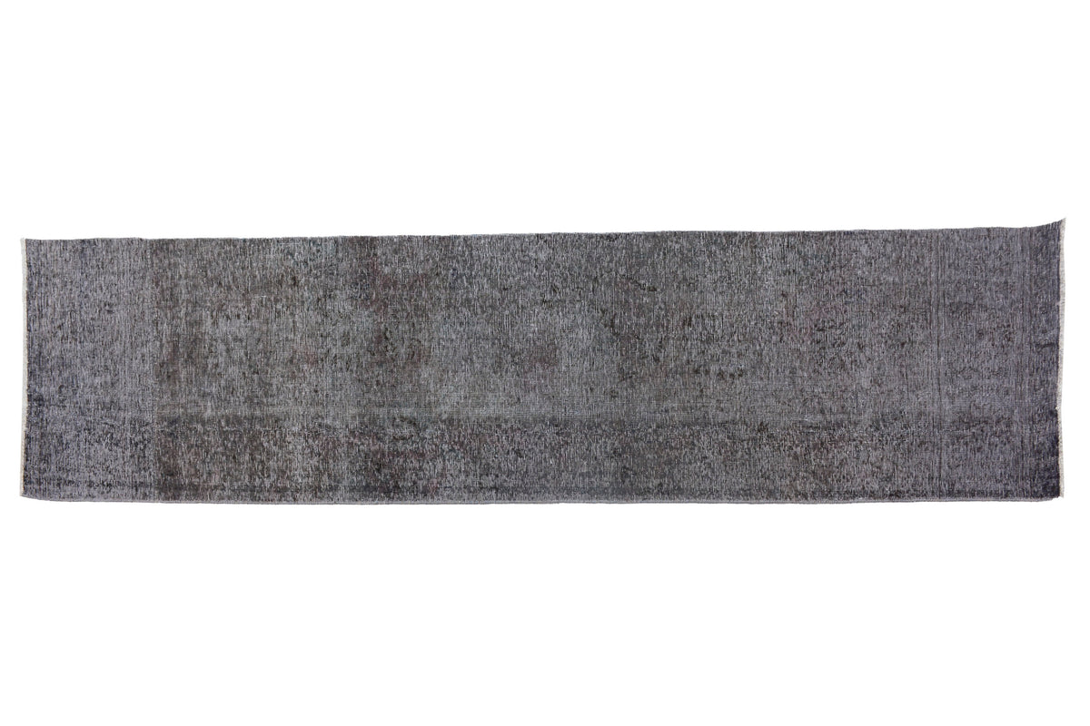 Vintage Overdyed Persian Runner Rug – Pebble Mist