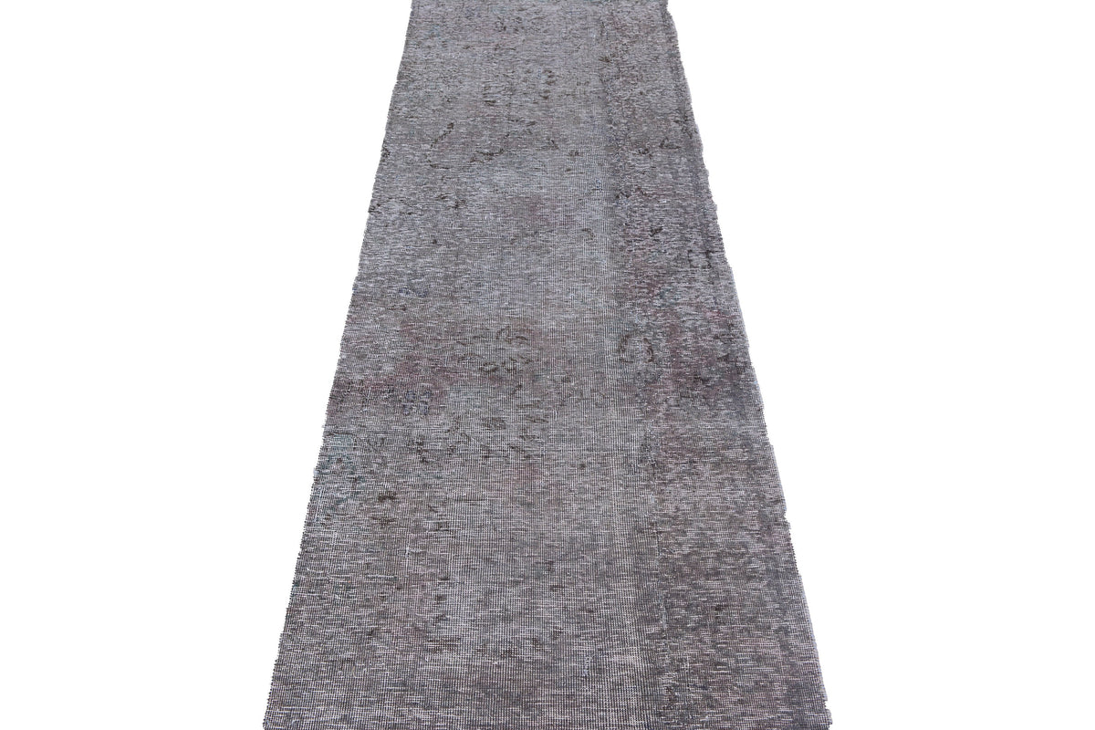 Vintage Overdyed Persian Runner Rug – Pebble Mist