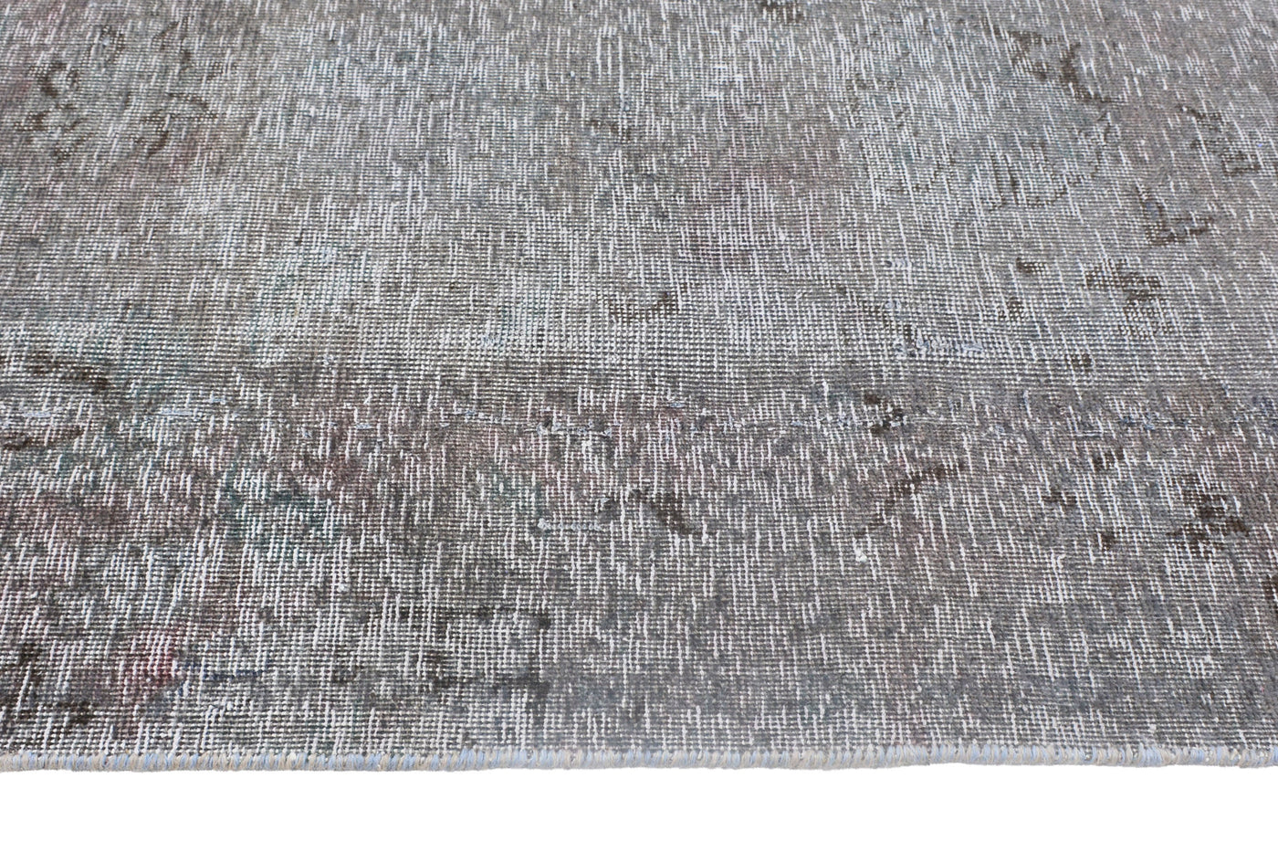 Vintage Overdyed Persian Runner Rug – Pebble Mist