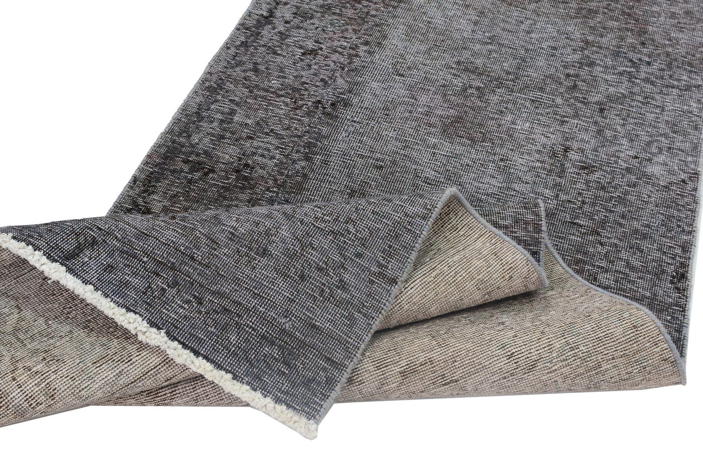Vintage Overdyed Persian Runner Rug – Pebble Mist
