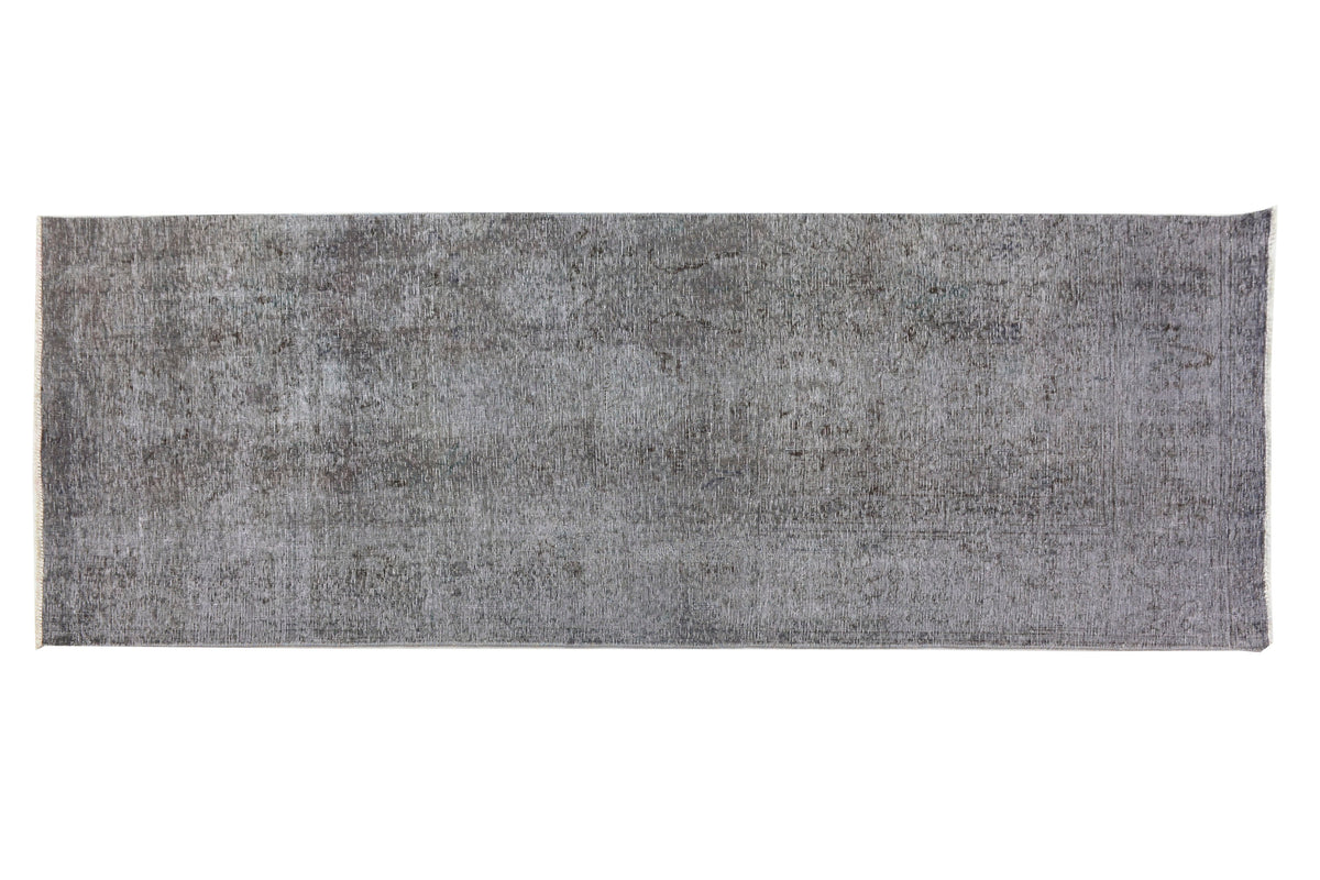 Vintage Overdyed Persian Runner Rug – Ivory Whisper