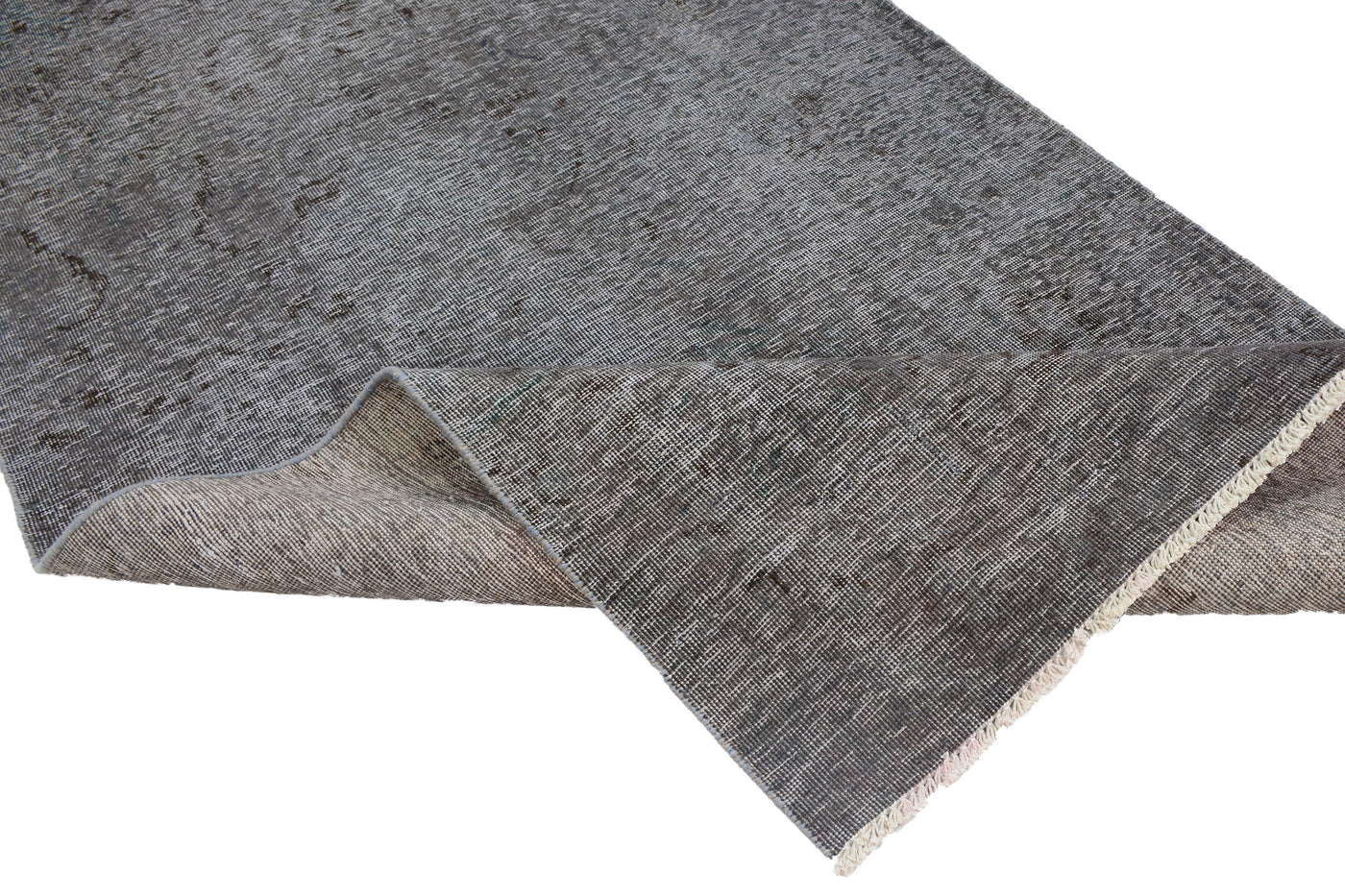 Vintage Overdyed Persian Runner Rug – Ivory Whisper