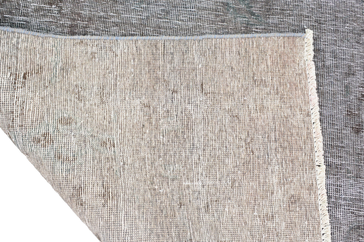 Vintage Overdyed Persian Runner Rug – Ivory Whisper