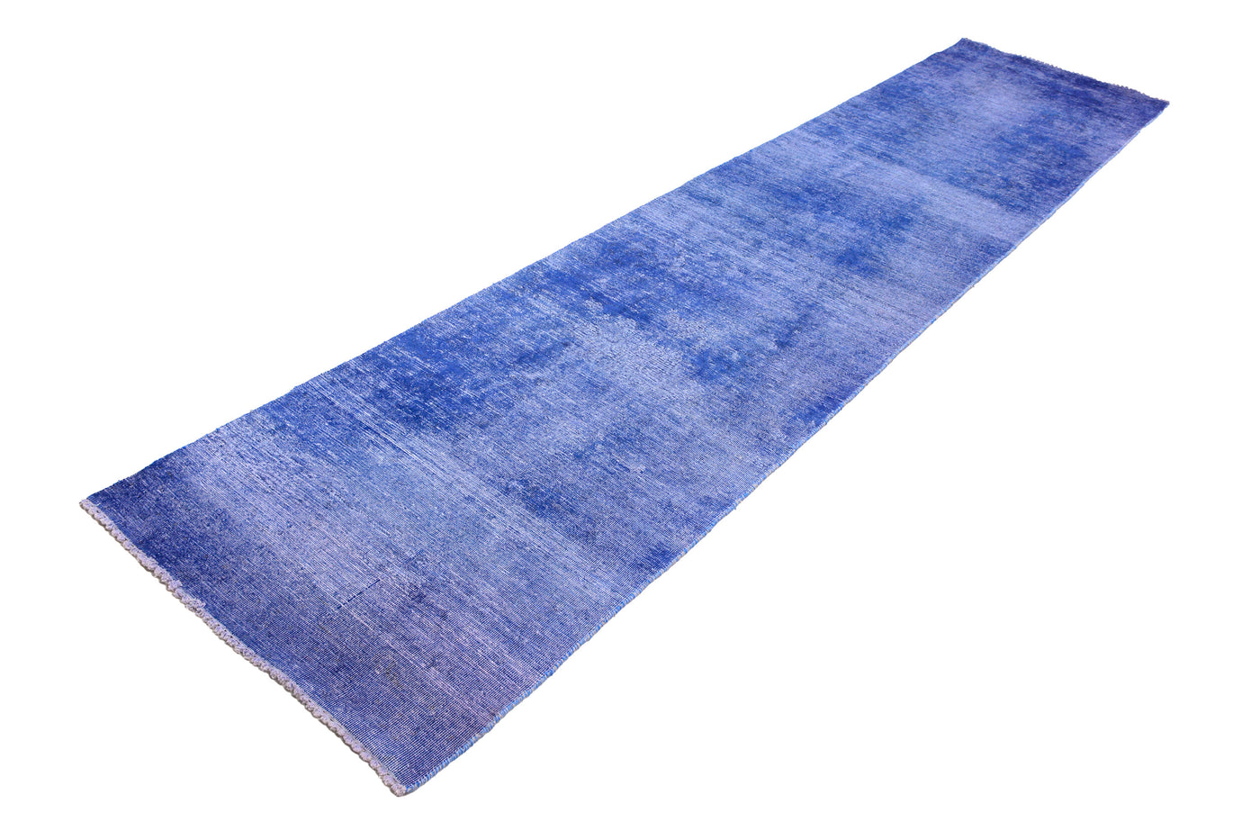 Vintage Overdyed Persian Runner Rug – Sky Drift