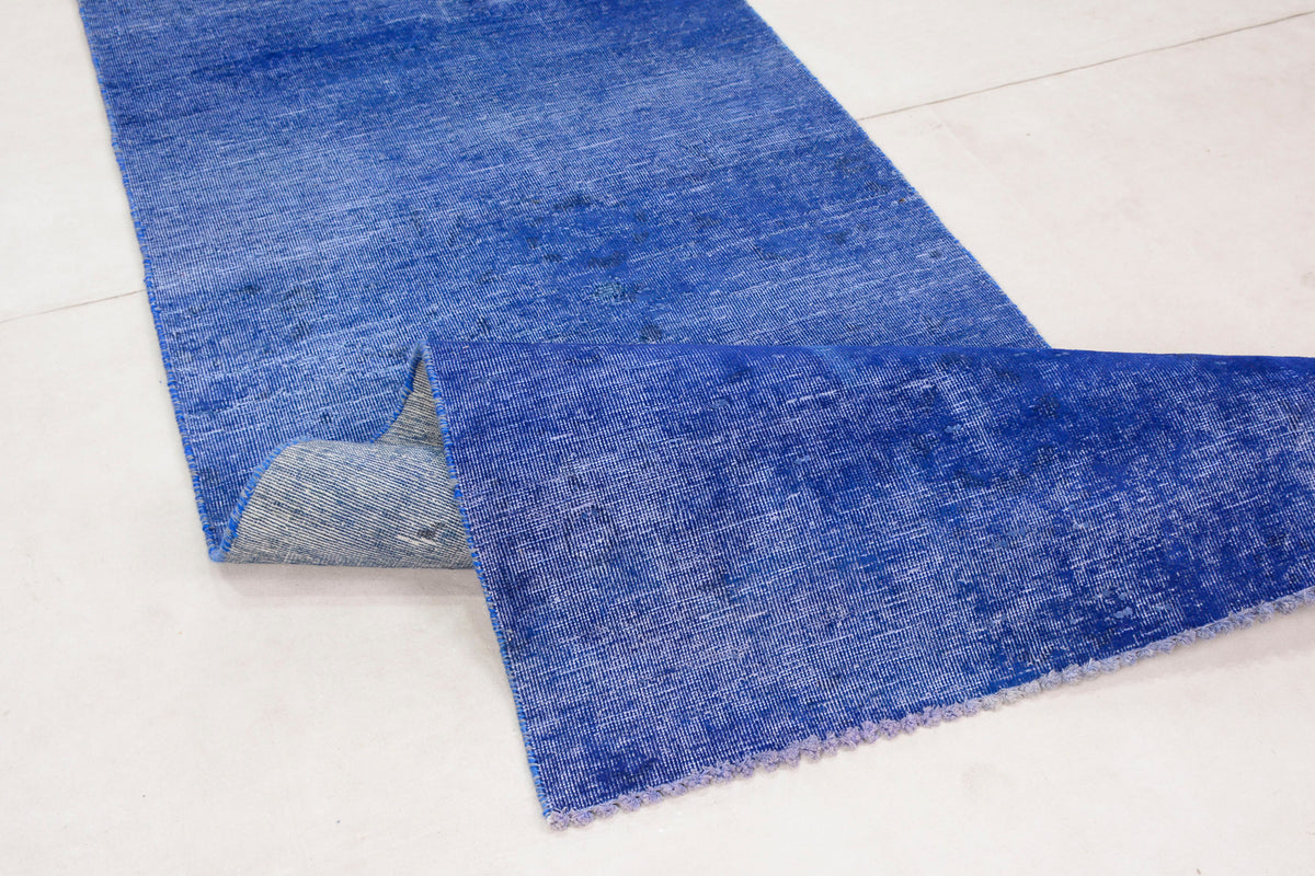 Vintage Overdyed Persian Runner Rug – Ocean Drift