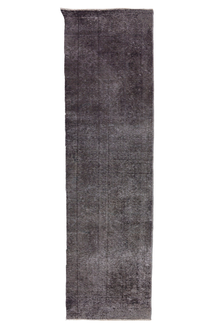 Vintage Overdyed Runner Rug – Shadow Whisper