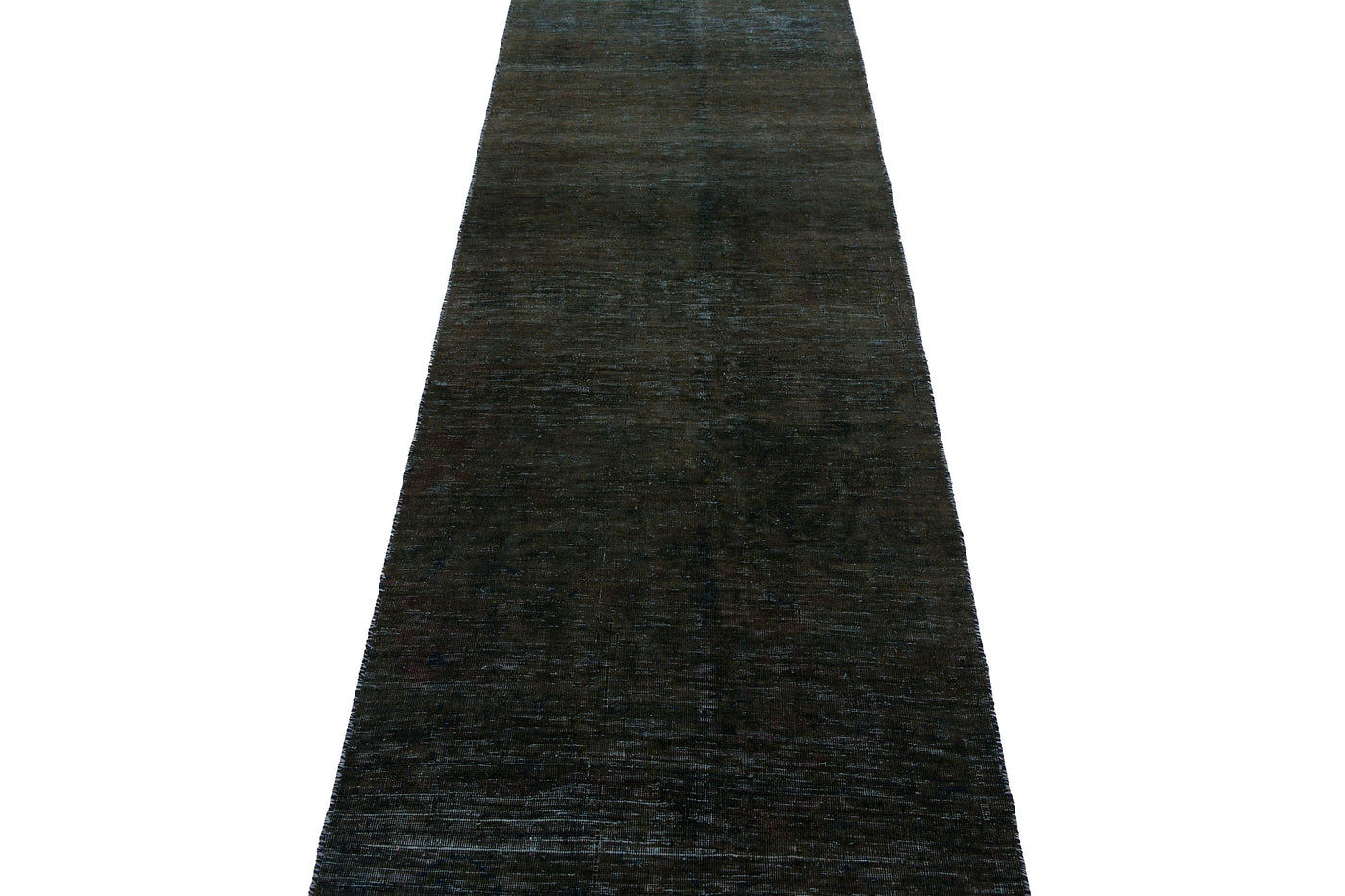 Vintage Overdyed Persian Runner Rug – Charcoal Fade