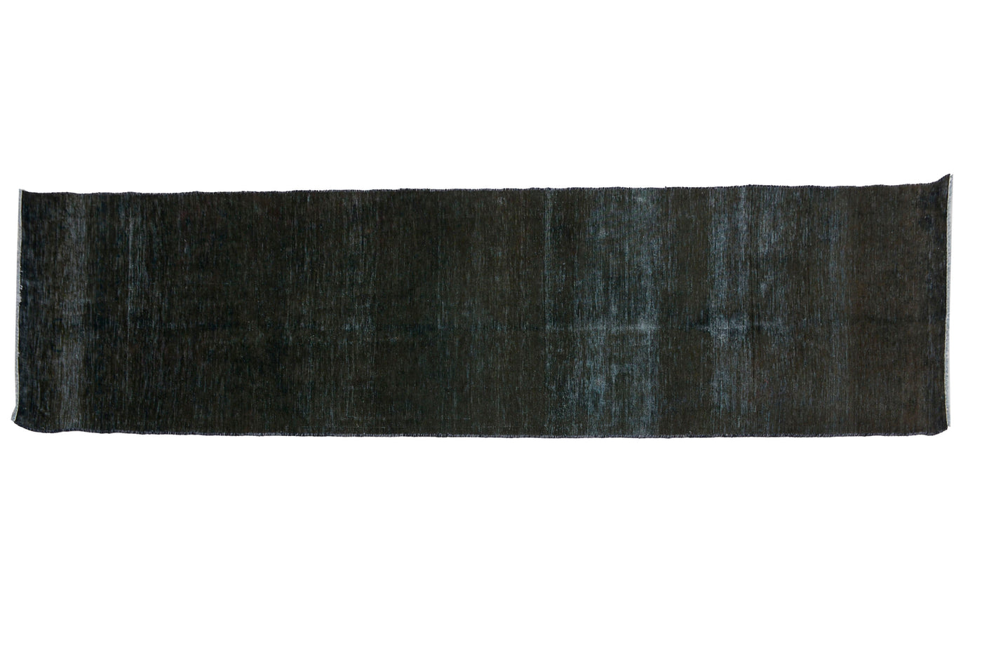 Vintage Overdyed Persian Runner Rug – Charcoal Fade