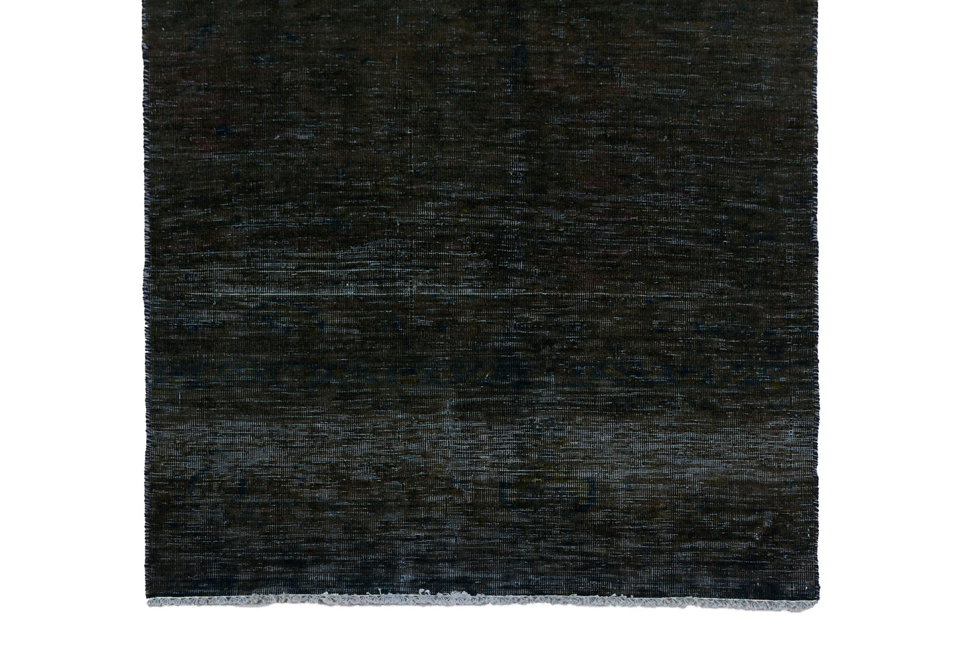 Vintage Overdyed Persian Runner Rug – Charcoal Fade