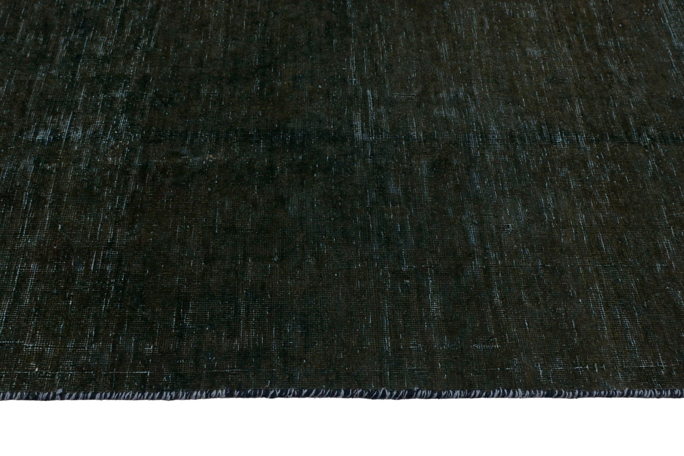 Vintage Overdyed Persian Runner Rug – Charcoal Fade