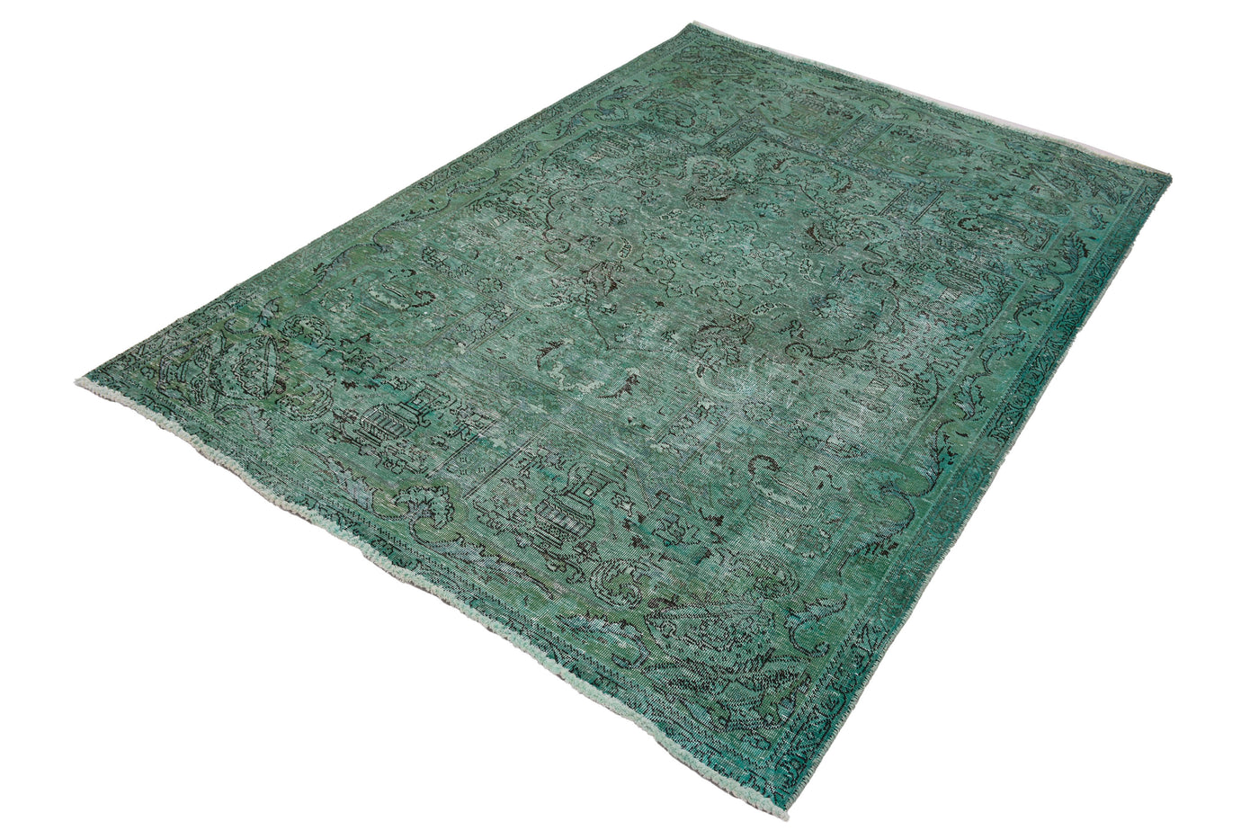 Vintage Overdyed Persian Rug – Sky Patina