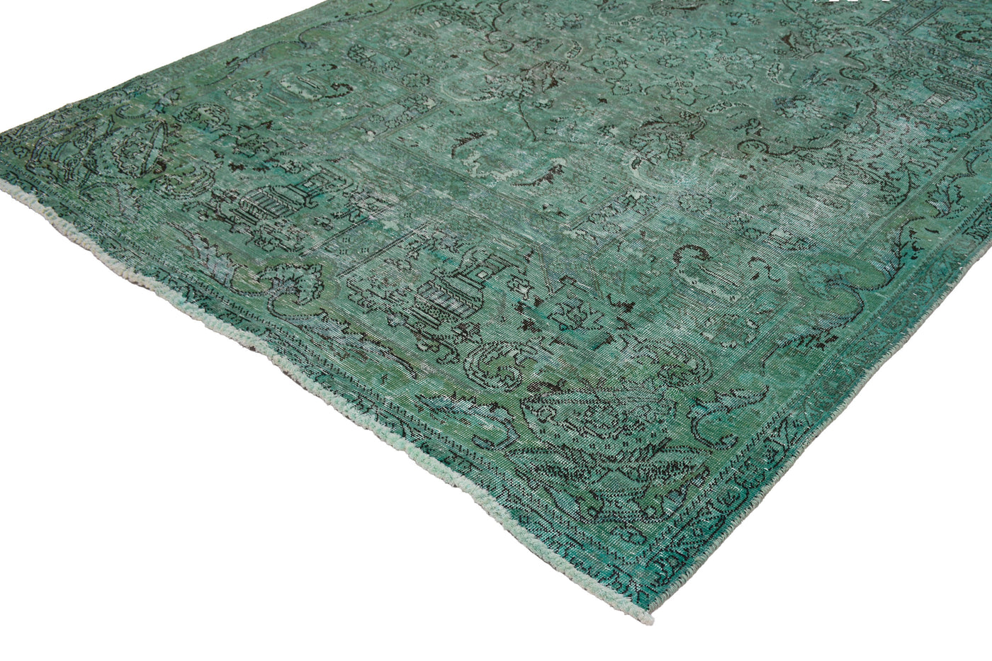 Vintage Overdyed Persian Rug – Sky Patina