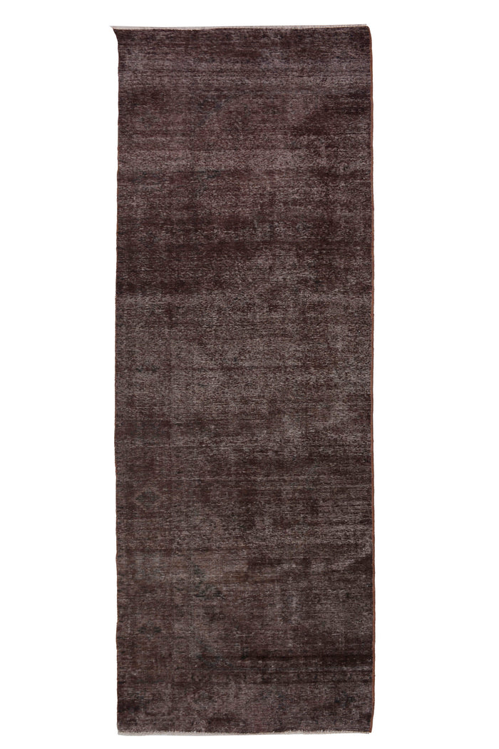 Vintage Overdyed Runner Rug – Coal Patina