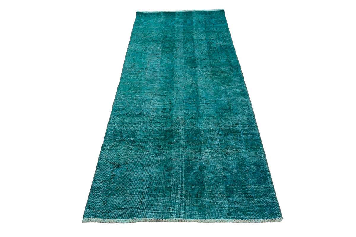 Vintage Overdyed Persian Runner Rug – Sapphire Mirage