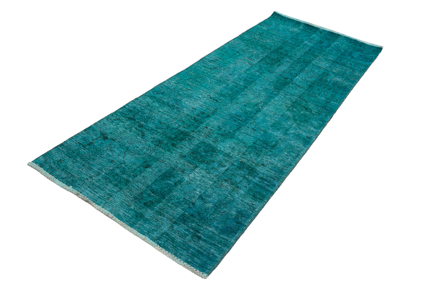 Vintage Overdyed Persian Runner Rug – Sapphire Mirage
