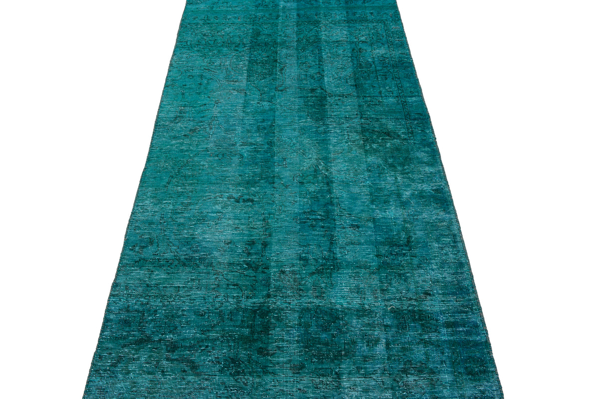 Vintage Overdyed Persian Runner Rug – Sapphire Mirage
