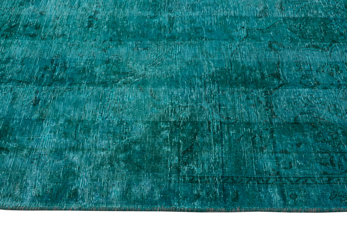 Vintage Overdyed Persian Runner Rug – Sapphire Mirage