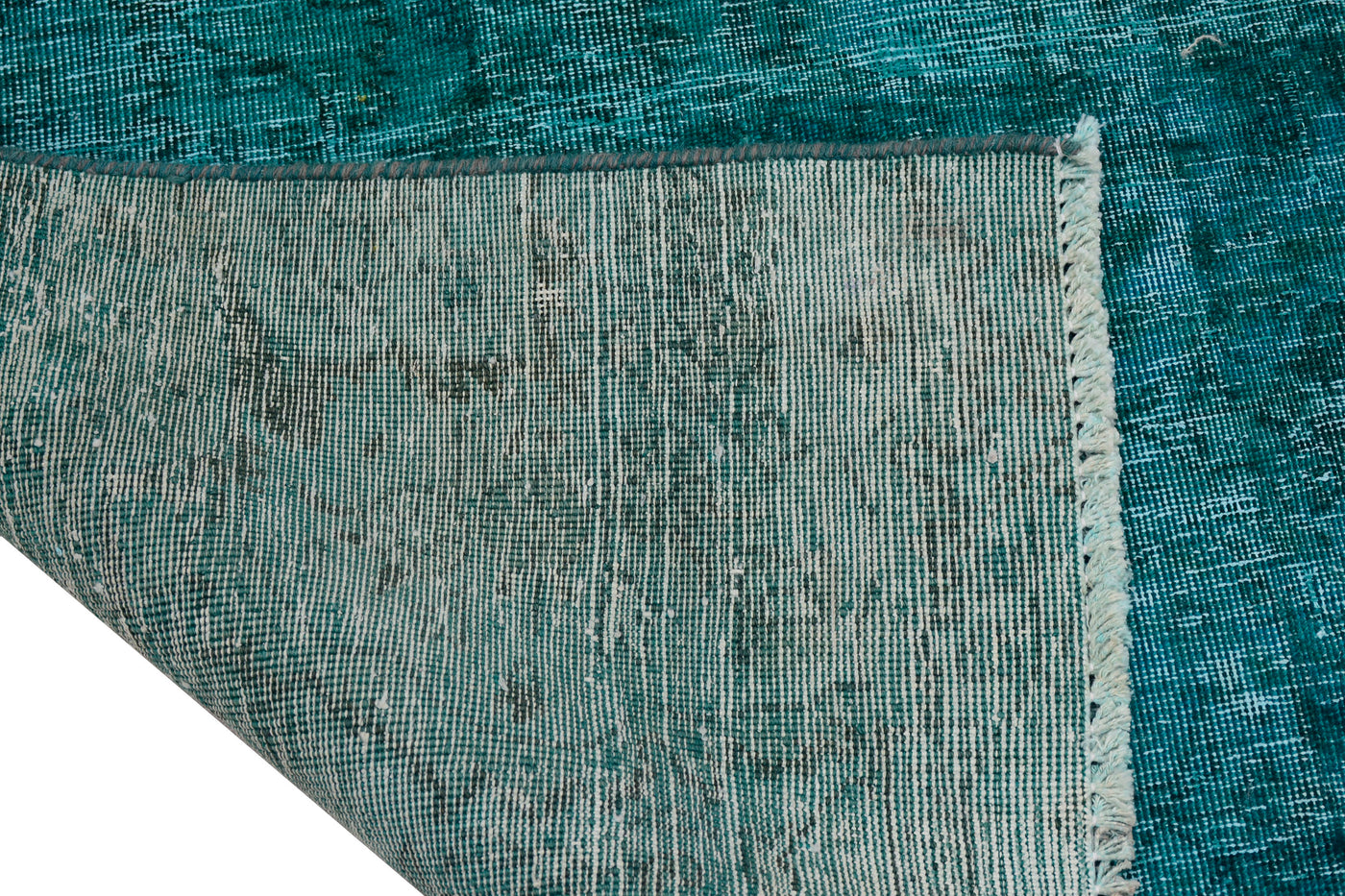 Vintage Overdyed Persian Runner Rug – Sapphire Mirage