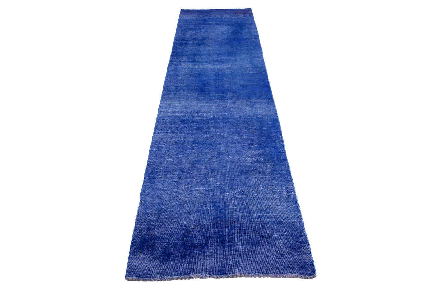 Vintage Overdyed Persian Runner Rug – Indigo Mirage