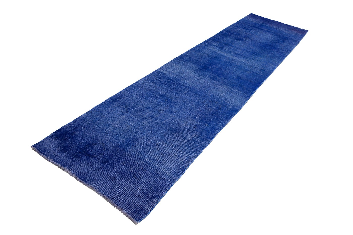 Vintage Overdyed Persian Runner Rug – Indigo Mirage