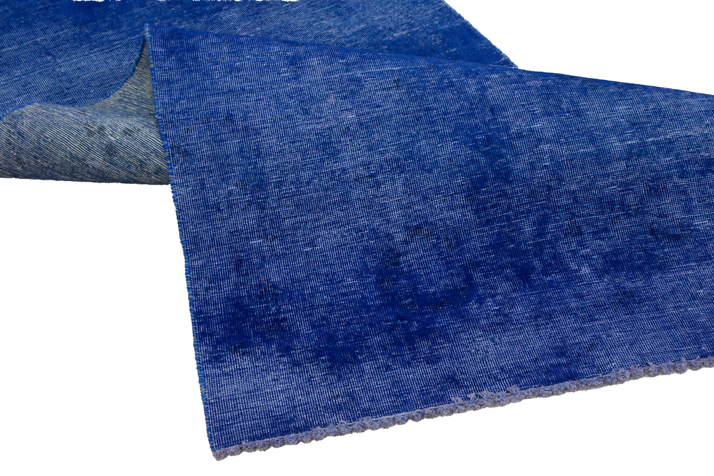 Vintage Overdyed Persian Runner Rug – Indigo Mirage