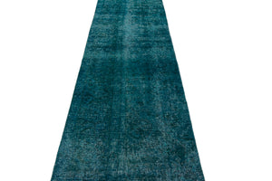 OVERDYED Vintage Persian Runner, 85 x 365 cm