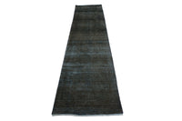 OVERDYED Vintage Persian Runner, 85 x 392 cm