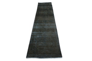 OVERDYED Vintage Persian Runner, 85 x 392 cm