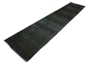 OVERDYED Vintage Persian Runner, 85 x 392 cm