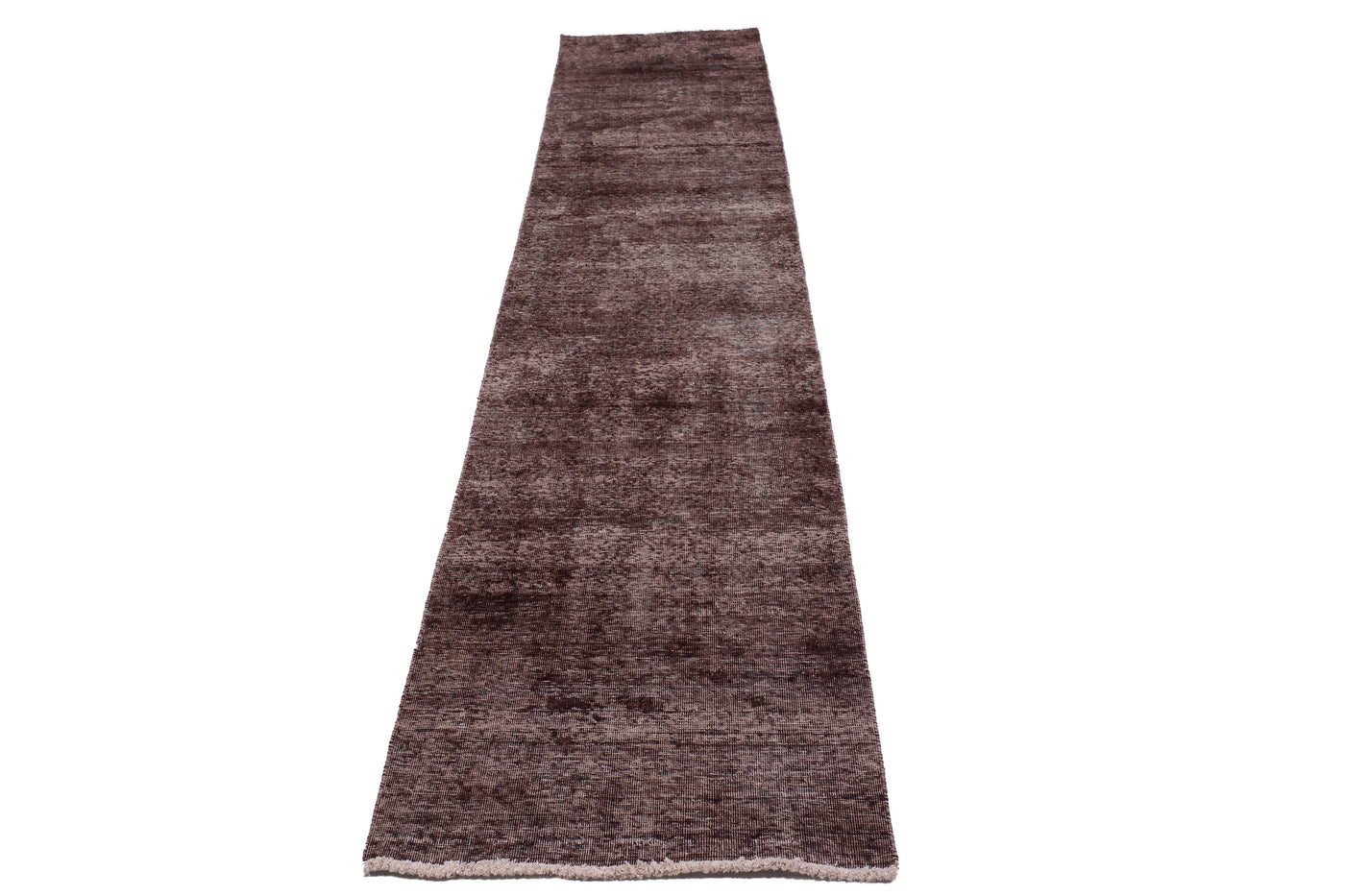 Vintage Overdyed Persian Runner Rug – Graphite Mist