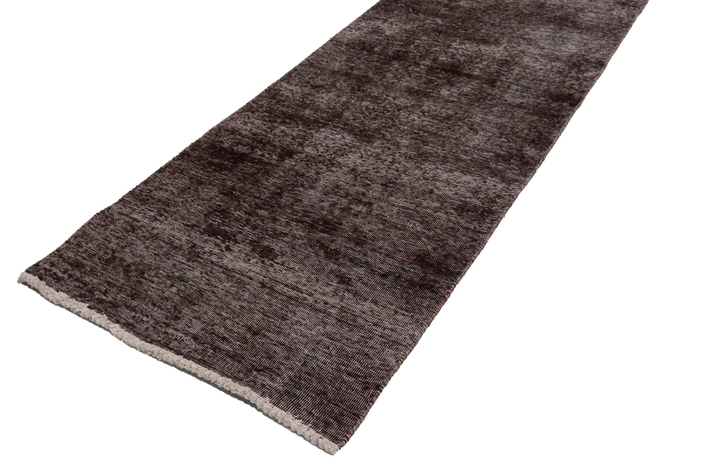 Vintage Overdyed Persian Runner Rug – Graphite Mist