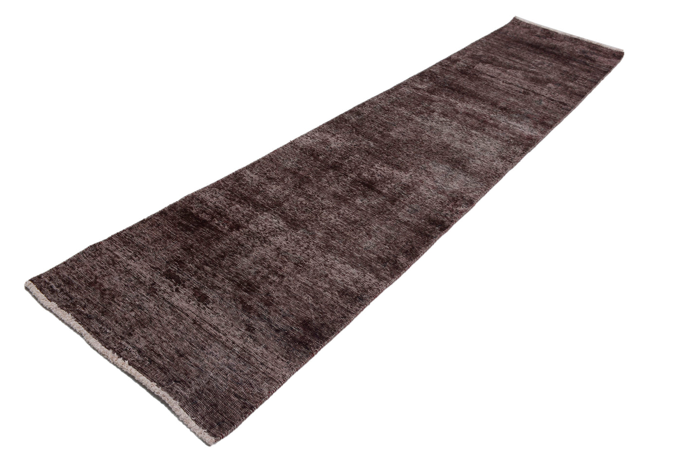 Vintage Overdyed Persian Runner Rug – Graphite Mist