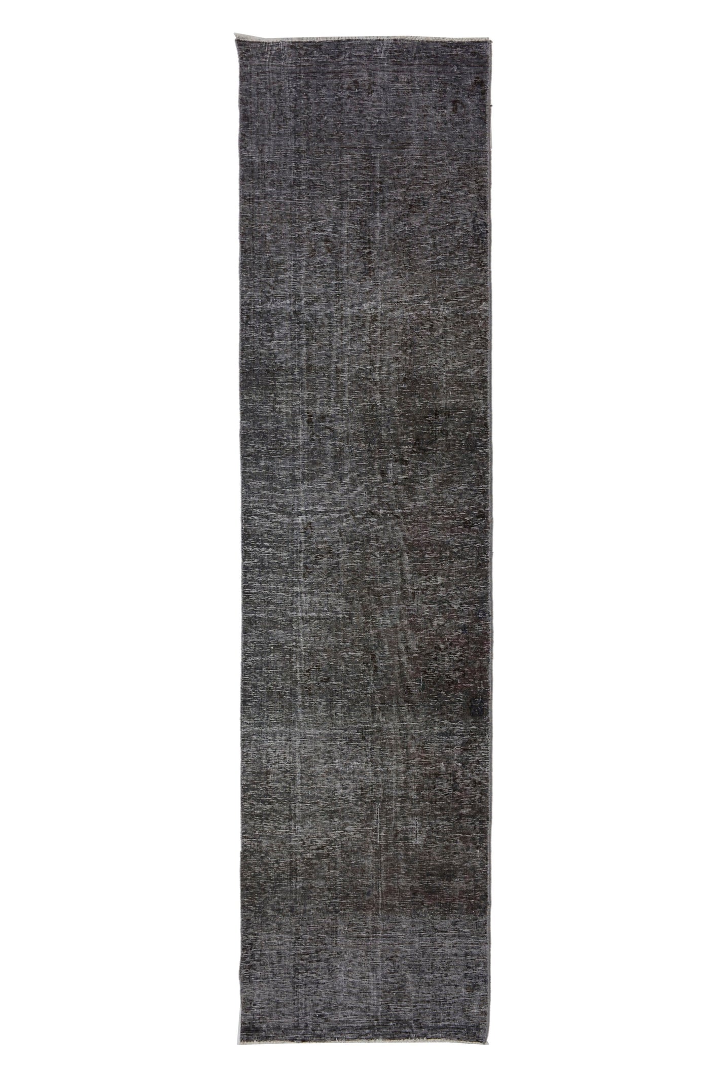 Vintage Overdyed Persian Runner Rug – Graphite Aura