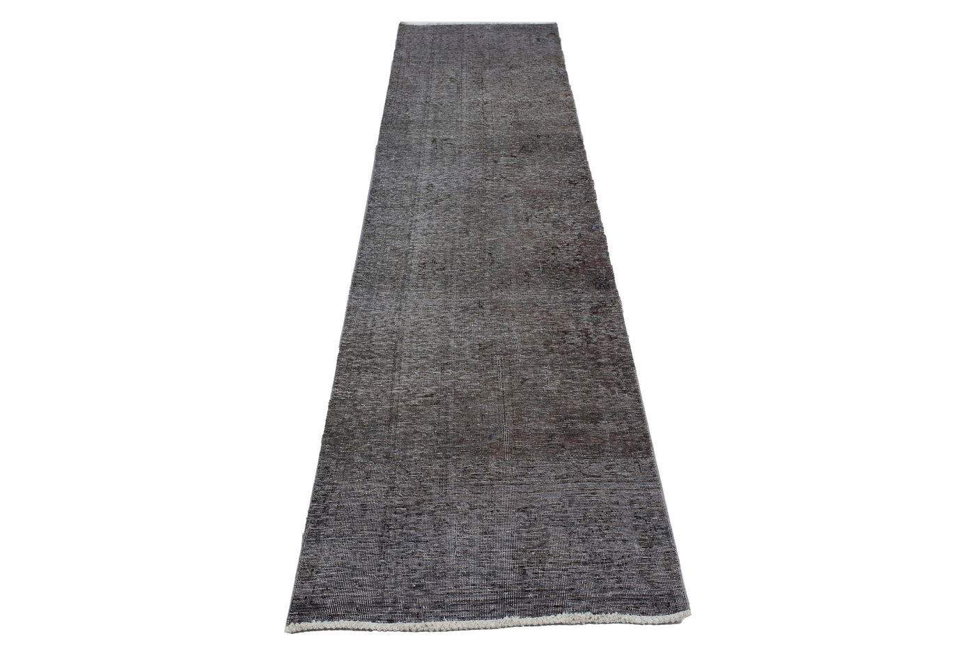 Vintage Overdyed Persian Runner Rug – Graphite Aura
