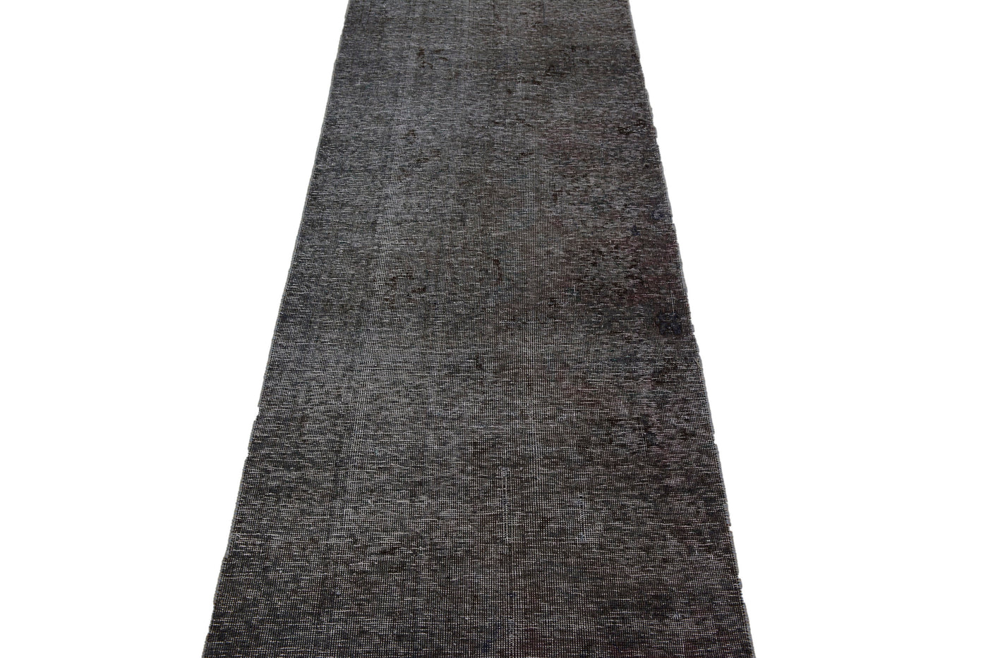Vintage Overdyed Persian Runner Rug – Graphite Aura