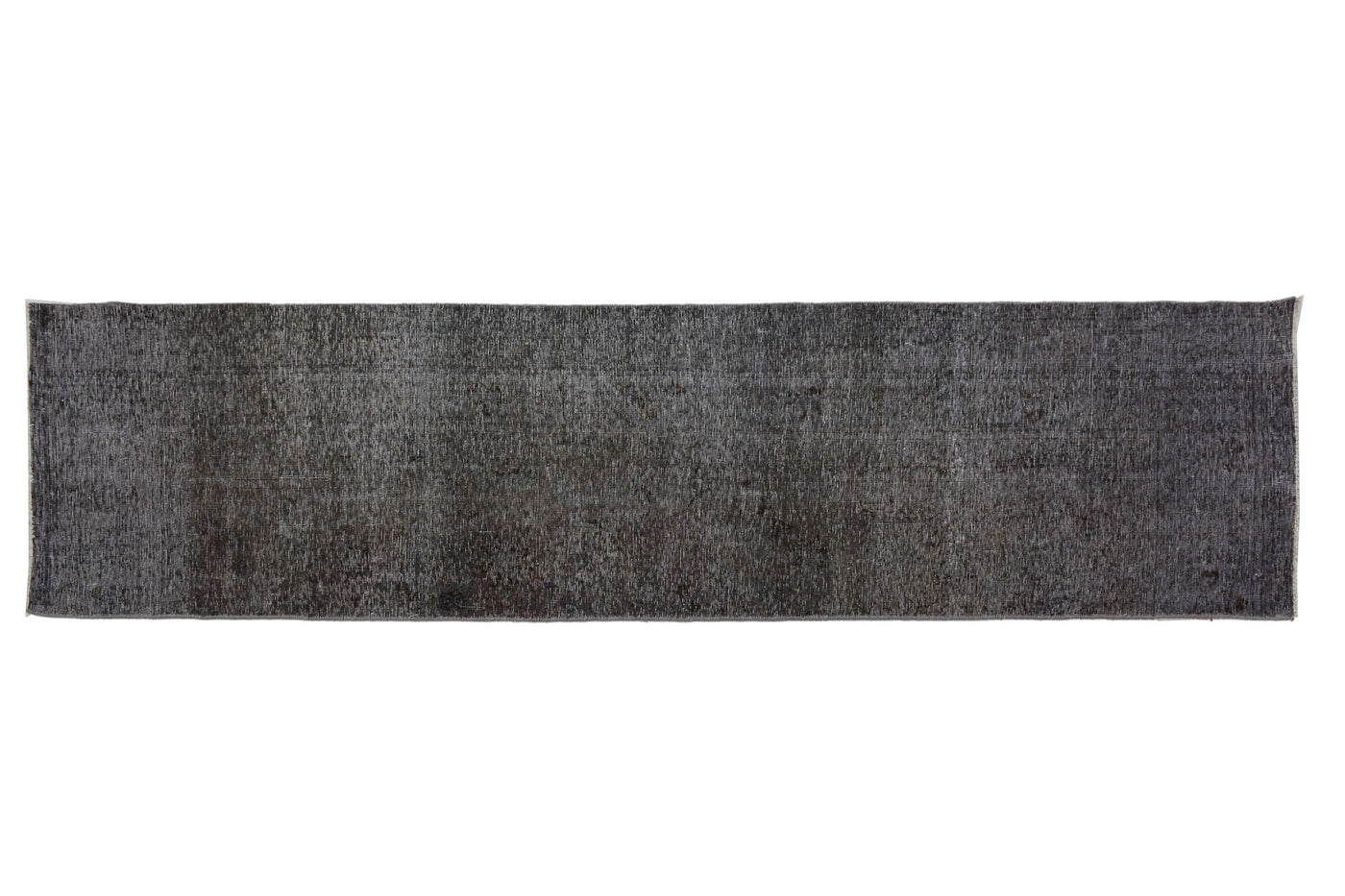 Vintage Overdyed Persian Runner Rug – Graphite Aura