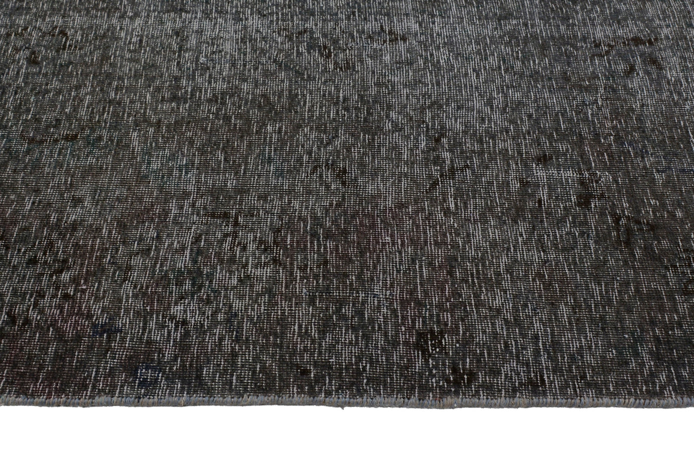 Vintage Overdyed Persian Runner Rug – Graphite Aura