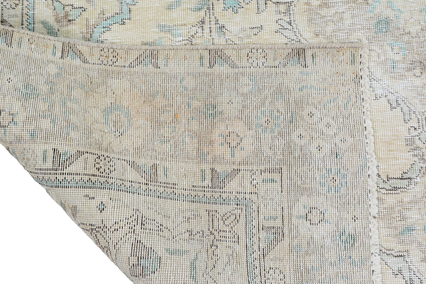 Vintage Stone-Washed Persian Rug – Parchment Echo