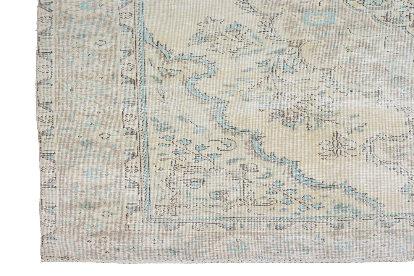 Vintage Stone-Washed Persian Rug – Parchment Echo