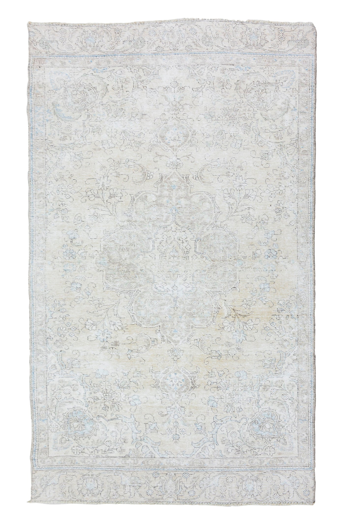 Vintage Stone-Washed Persian Rug – Oatmeal Fade